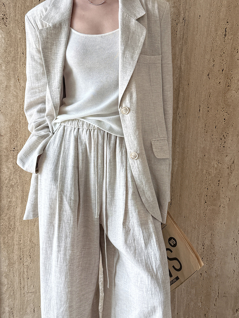 ฤดูใบไม้ร่วง Hig-end ผ้าลินินว - Linen Pant Wide บทวิจารณ์และราคา