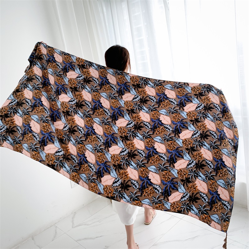 90X185ซมผ้าฝ้ายผ้าลินินพิมพ์ลา - Linen Dress Wrap บทวิจารณ์และราคา